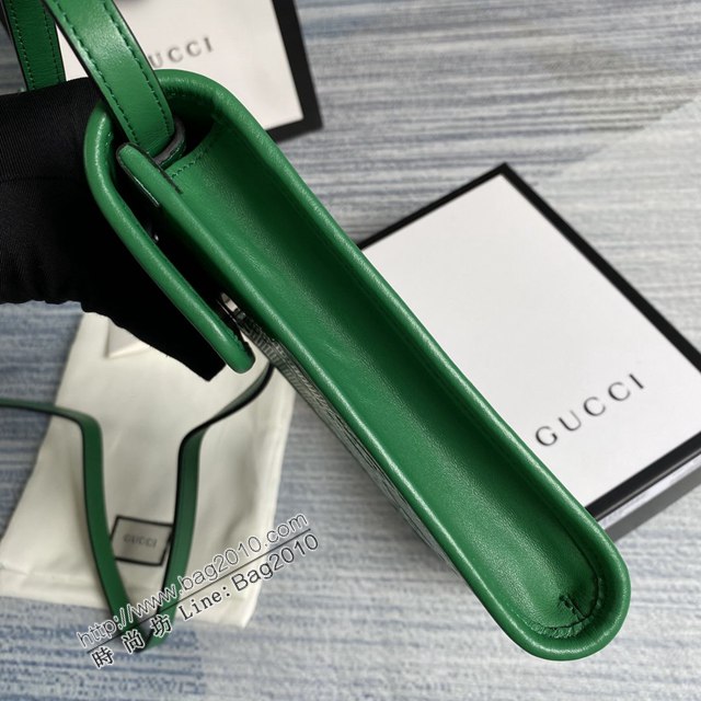 Gucci新款包包 古馳小斜挎包 Gucci迷你手機袋 625571綠皮  ydg3045